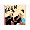 vykort med kuvert (dubbelt) tintin och dupond och dupont hör en stor smäll